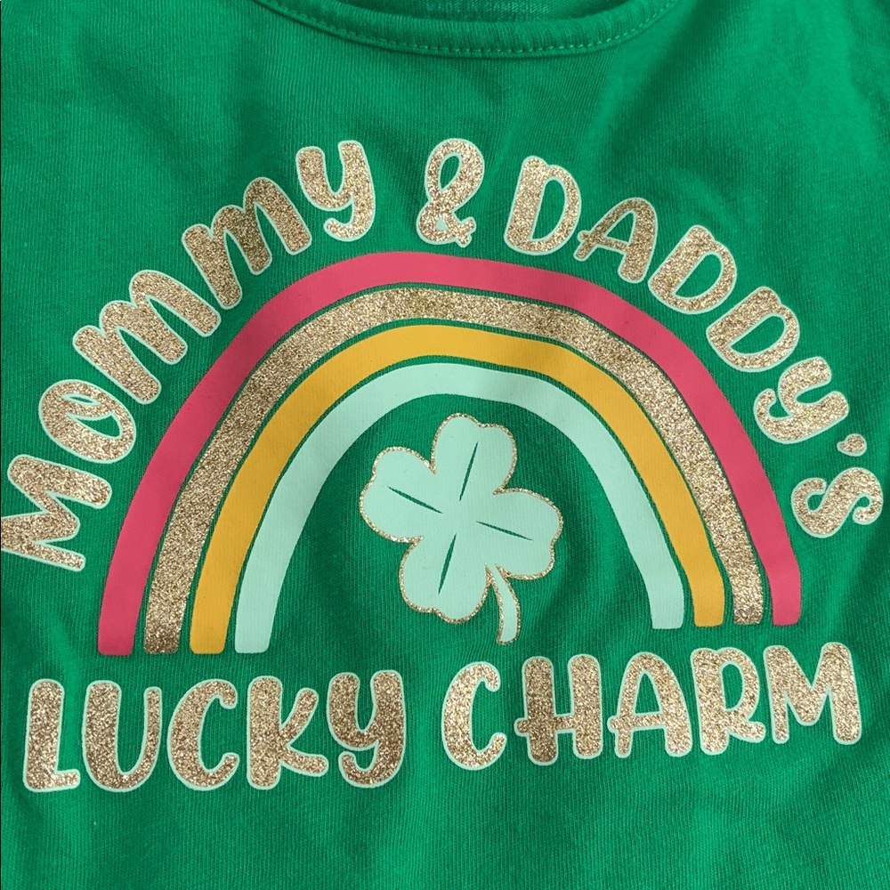 The Children's Place Lucky Charm St Patrick’s Day Set -3T - Picture 3 of 6